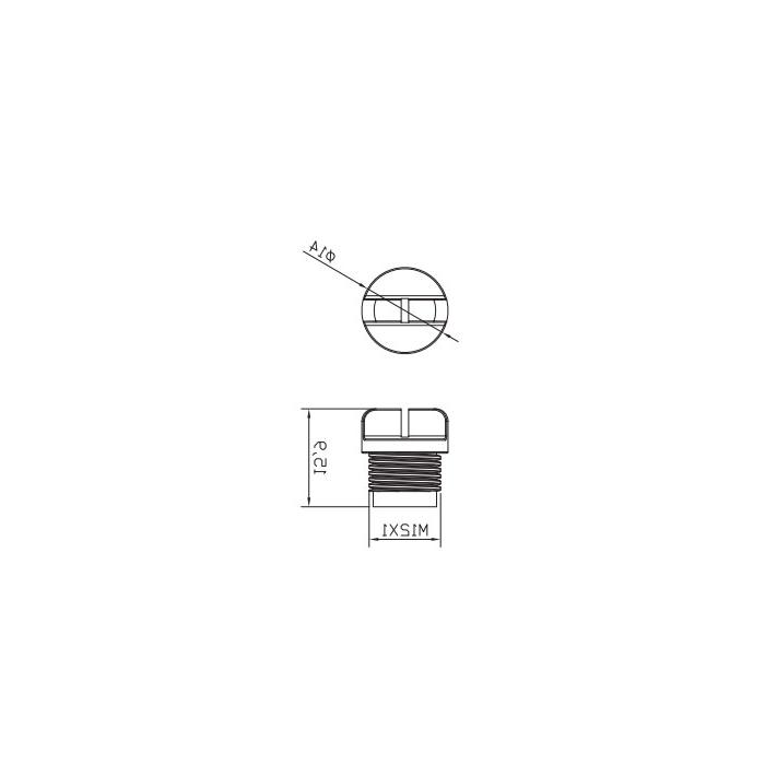 M12 locking nut, Profibus attachment, 640001 